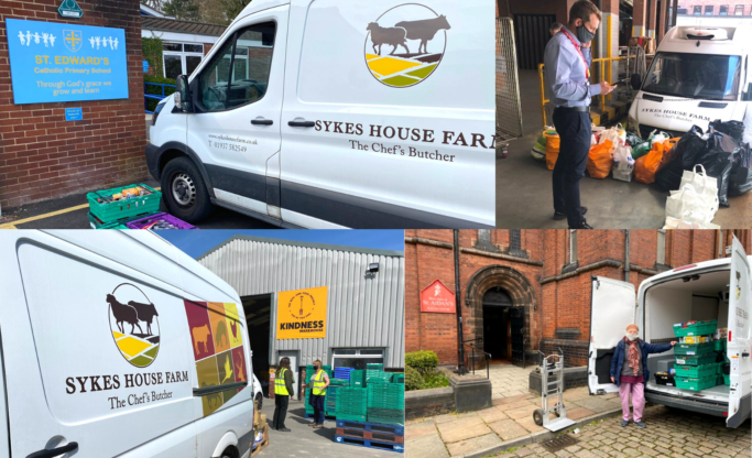 Sykes House Farm van being used by the Foodbank