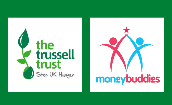 Trussell trust and Money Buddies Logos