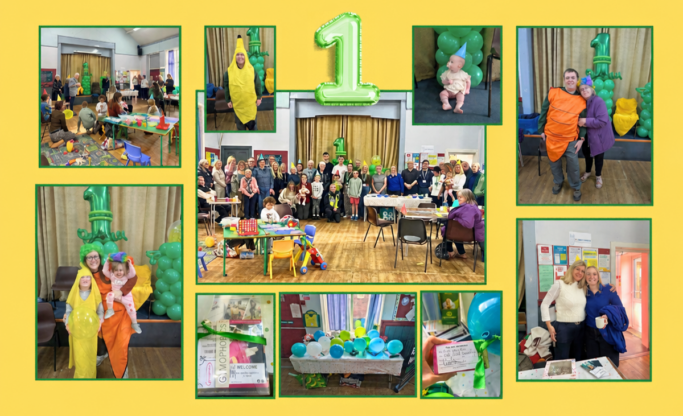 Montage of images from Community Cafe anniversary