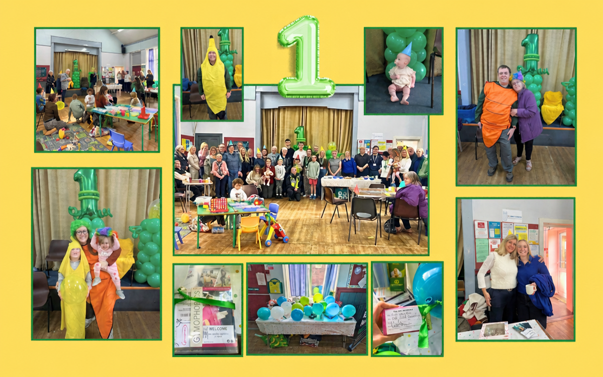 Montage of images from Community Cafe anniversary